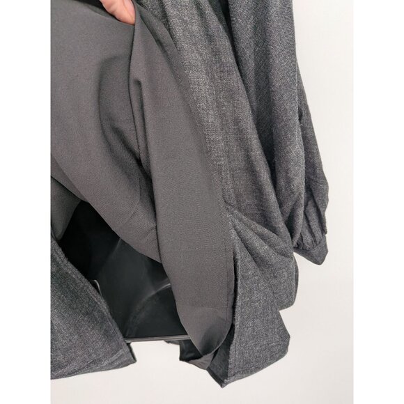 Zara Babydoll Mini Dress Women Size L Button Up Balloon Sleeve Goth Office Y2K - Picture 7 of 11